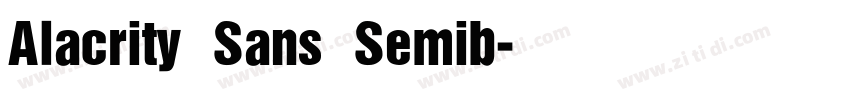 Alacrity Sans Semib字体转换